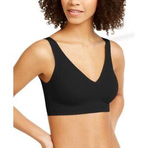 #630 Calvin Klein Invisibles Lightly Lined Comfort V-Neck Bralette - Black